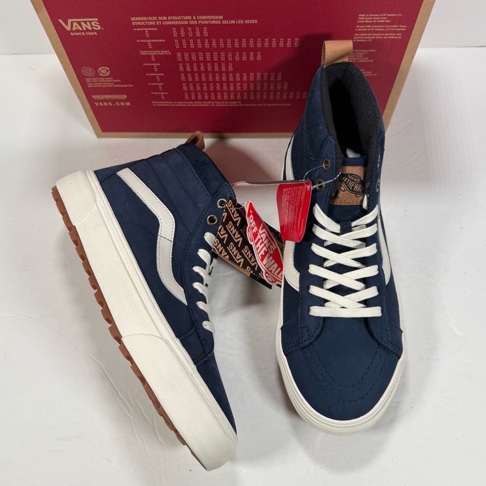 Vans Sk8-Hi Mte-1 Dress Blues Nubuck High Top Sneakers Women 9.0 Men 7.5